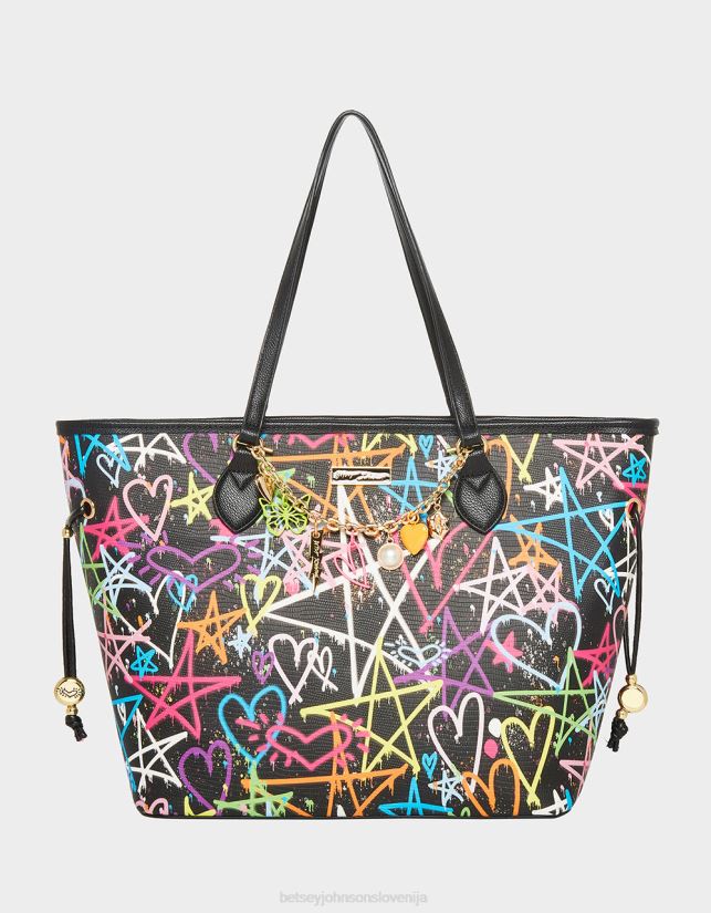 graffiti sweetie 2 torbica ČrnaBetsey Johnson ženske dodatki 664J2T207