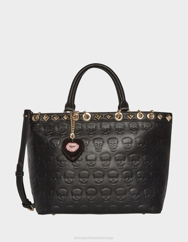 no brainer skull tote ČrnaBetsey Johnson ženske dodatki 664J2T246