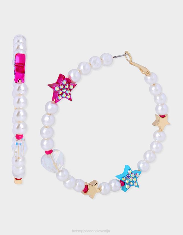 kidult kitsch pearl bead obroči multiBetsey Johnson ženske nakit 664J2T360